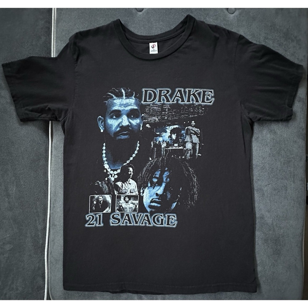 DRAKE & 21 Savage "it's all a blur tour" GRAPHIC TEE Large Official Shirt